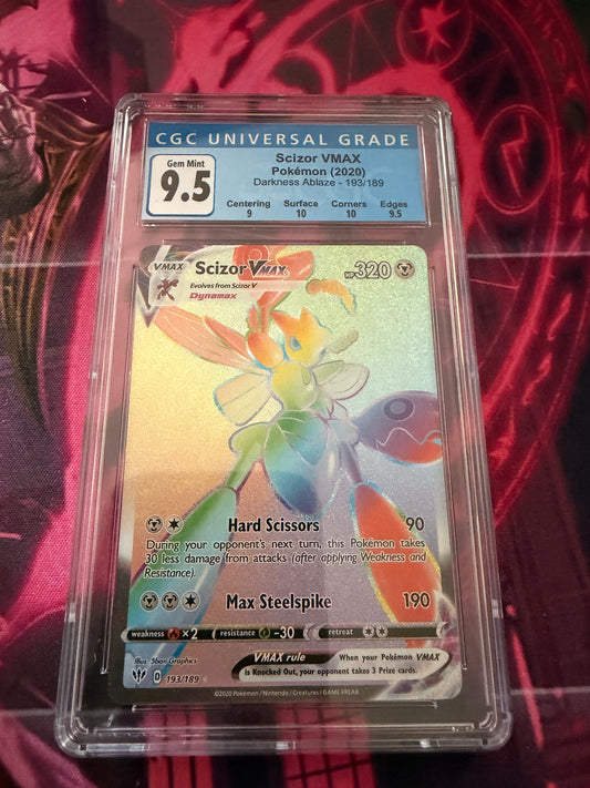 Pokemon 2020 Darkness Ablaze - Scizor VMAX - CGC 9.5