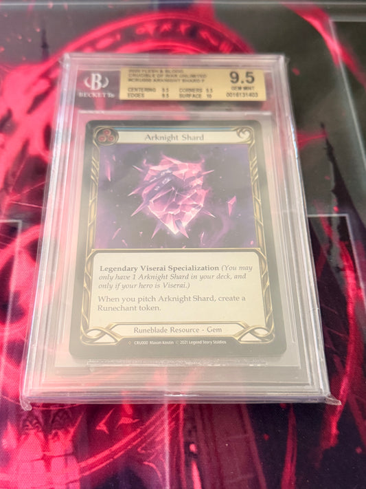 Flesh and Blood 2020 Crucible of War Unlimited - Arknight Shard Foil - Beckett 9.5